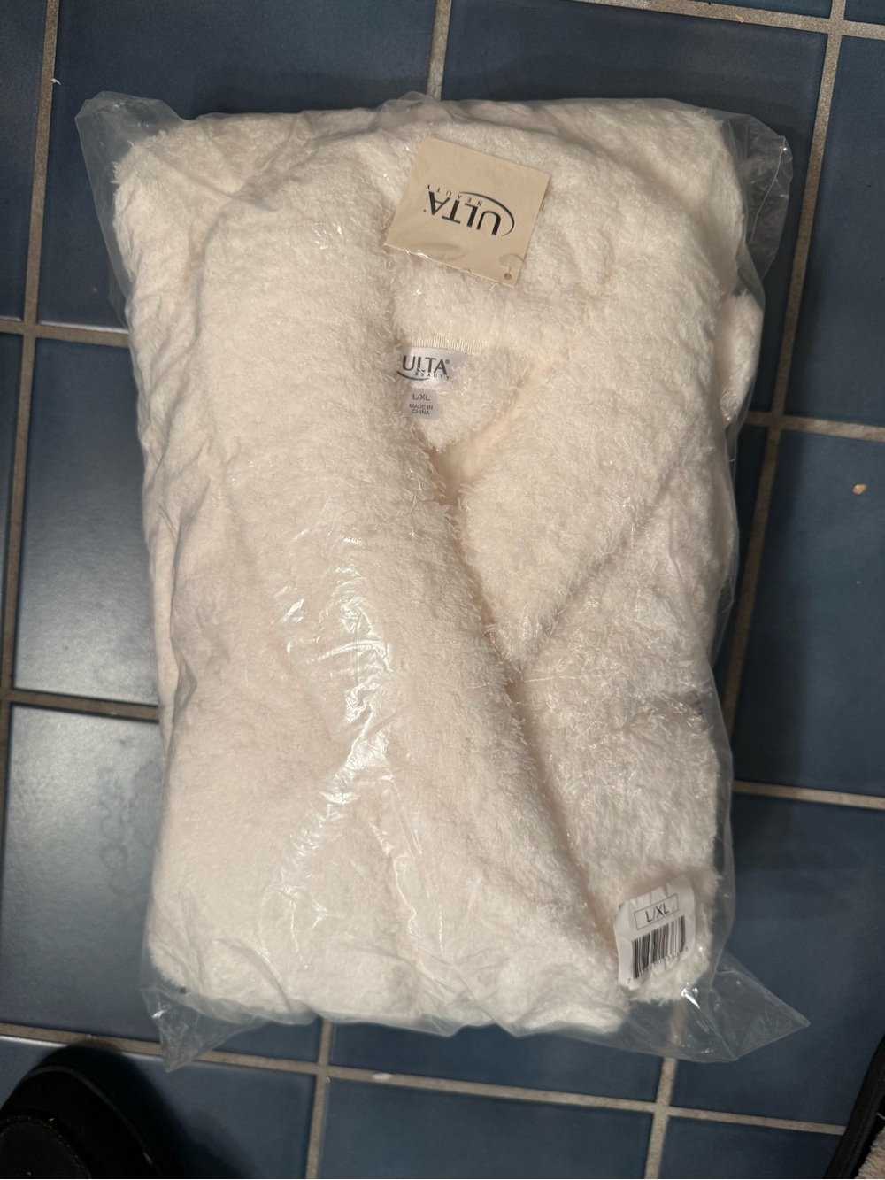 Ulta Beauty Plush Cream Robe - Soft Shawl Collar